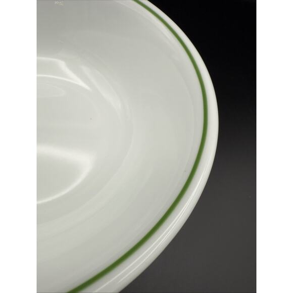 Corelle Soup Cereal BOWL Lot of 8 SINGLE GREEN BAND Nice EUC - Picture 5 of 7
